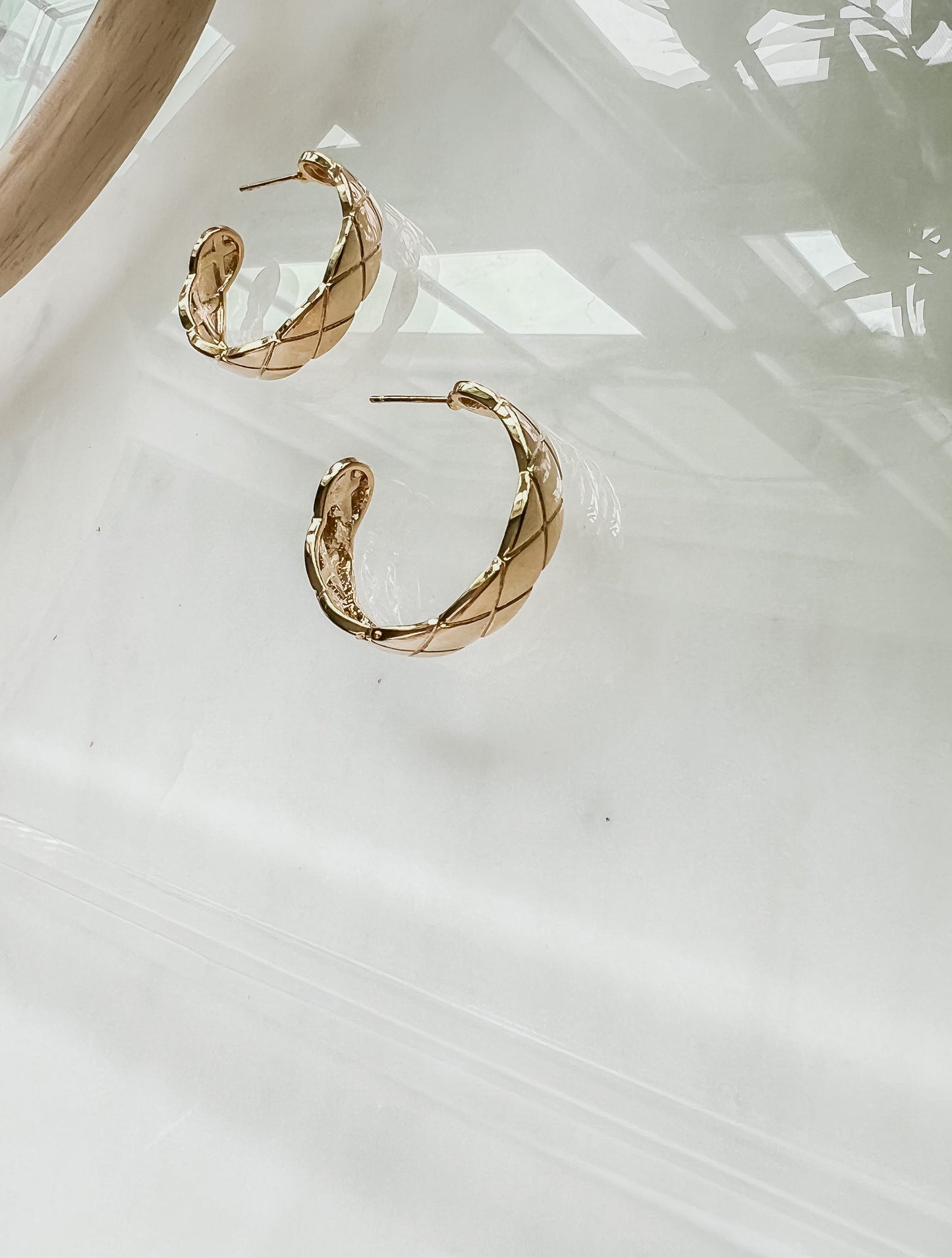 Gold Snake Hoops