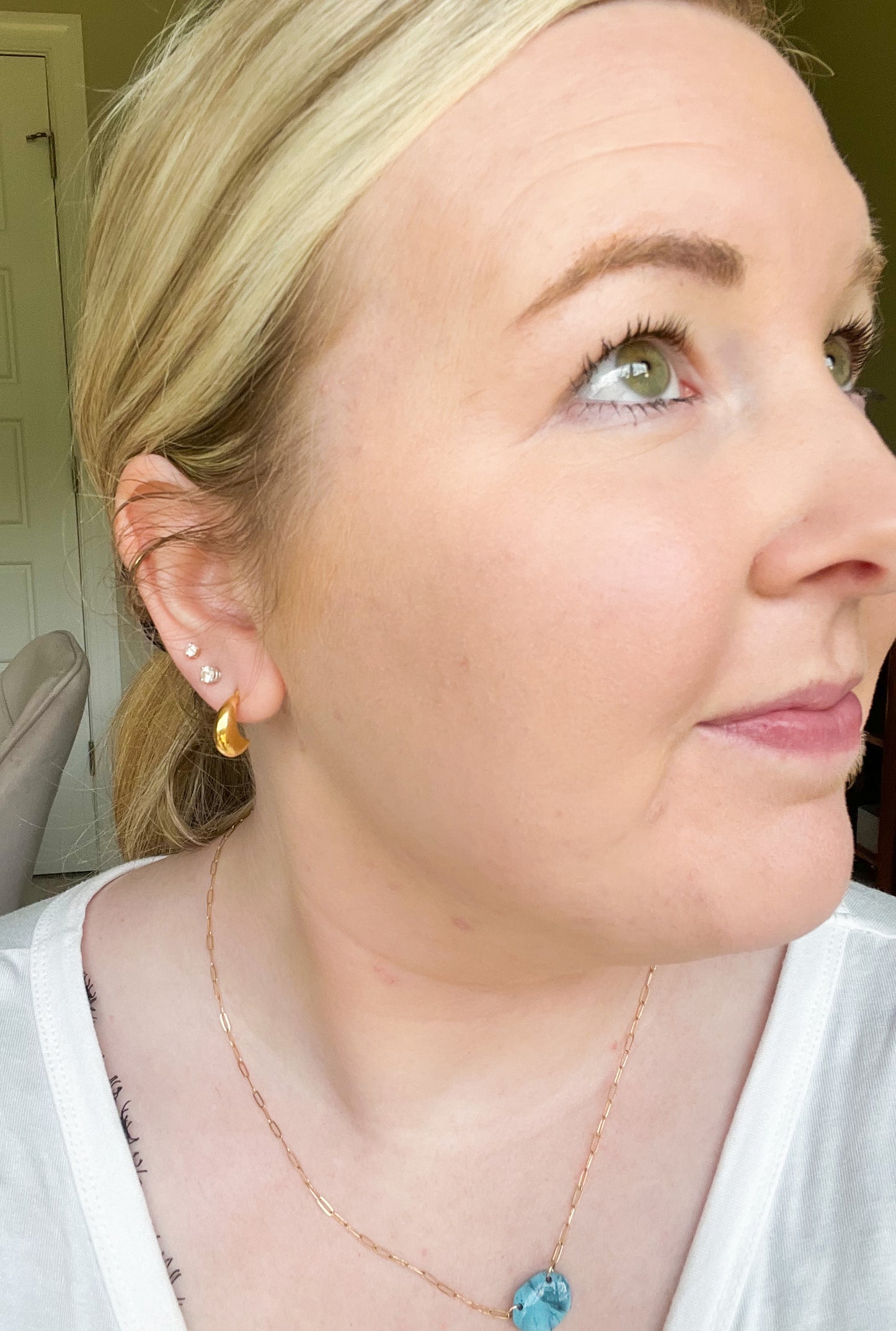 Tiny Crescent Moon Dangle