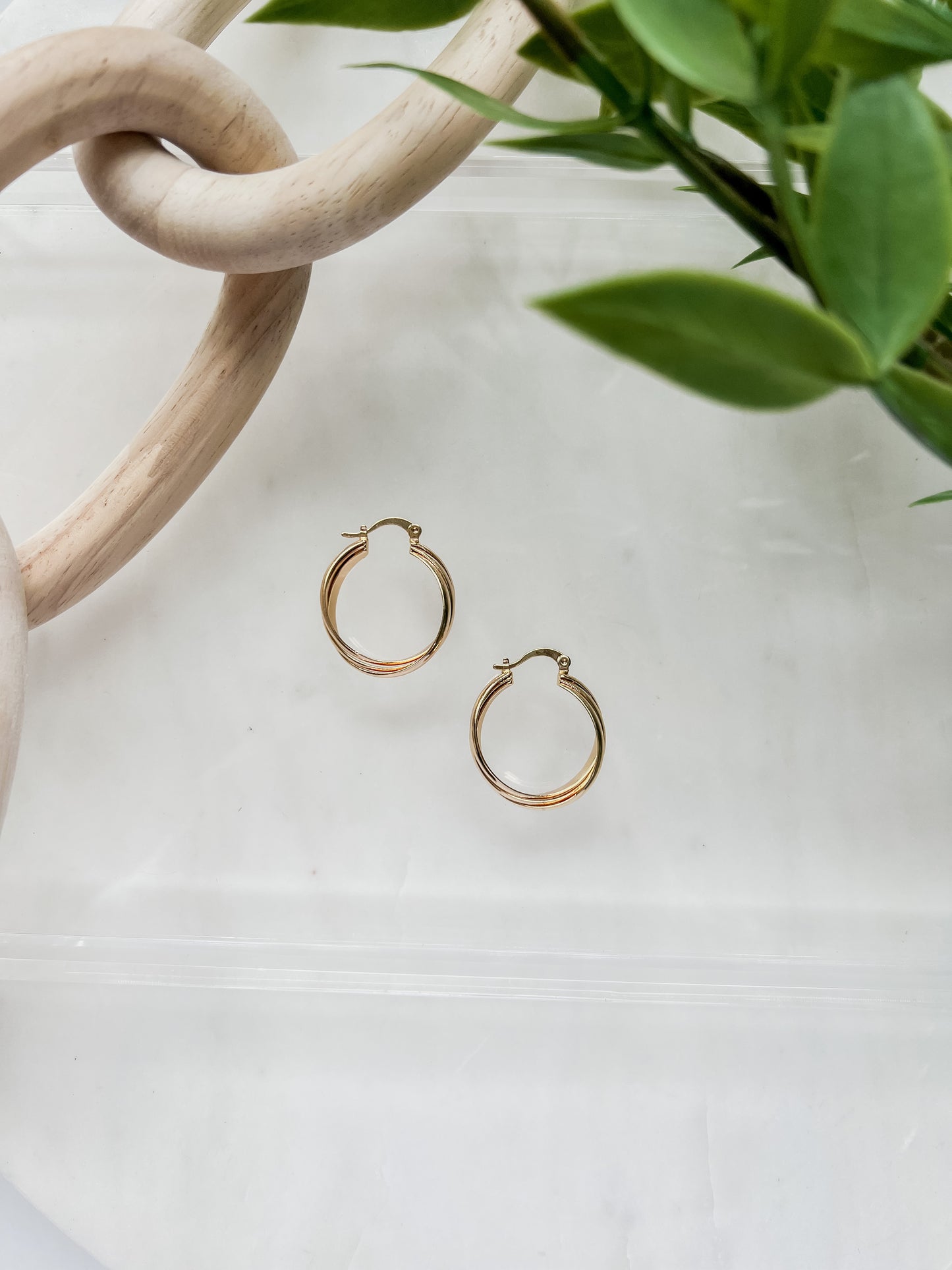 Gold Knot Hoops