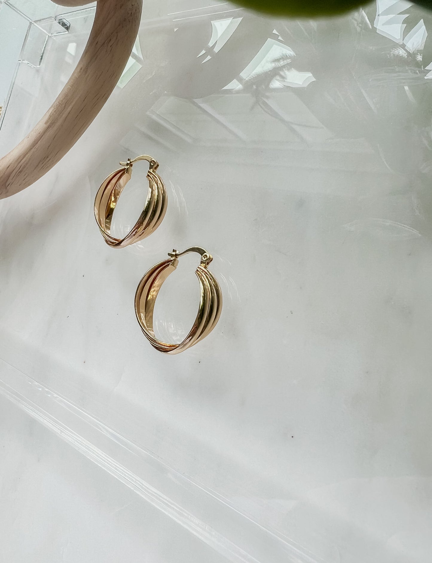 Gold Knot Hoops