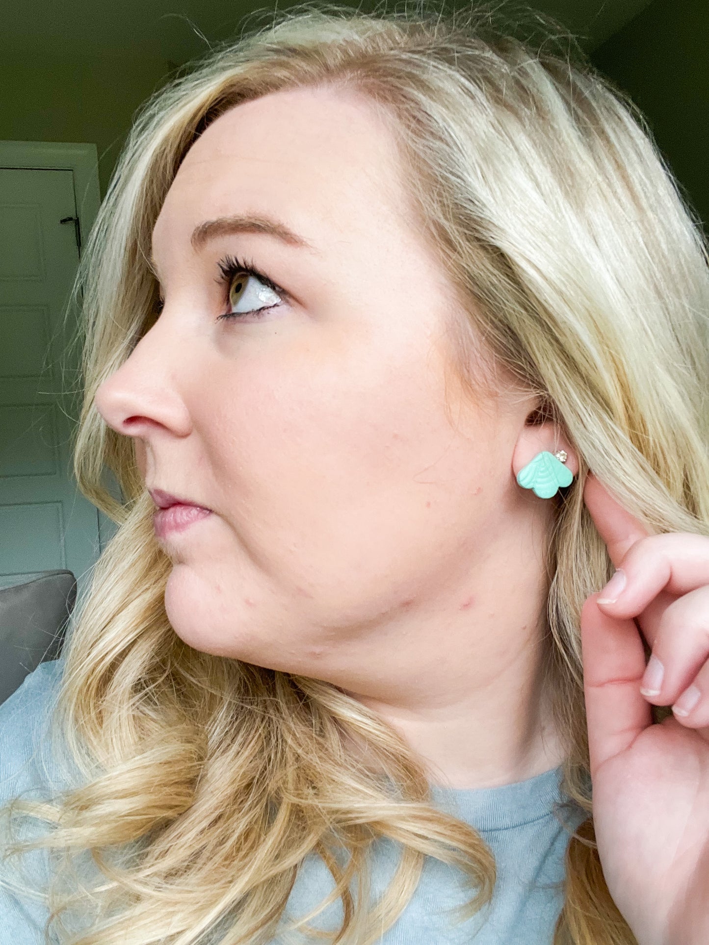 Mint Flower Studs
