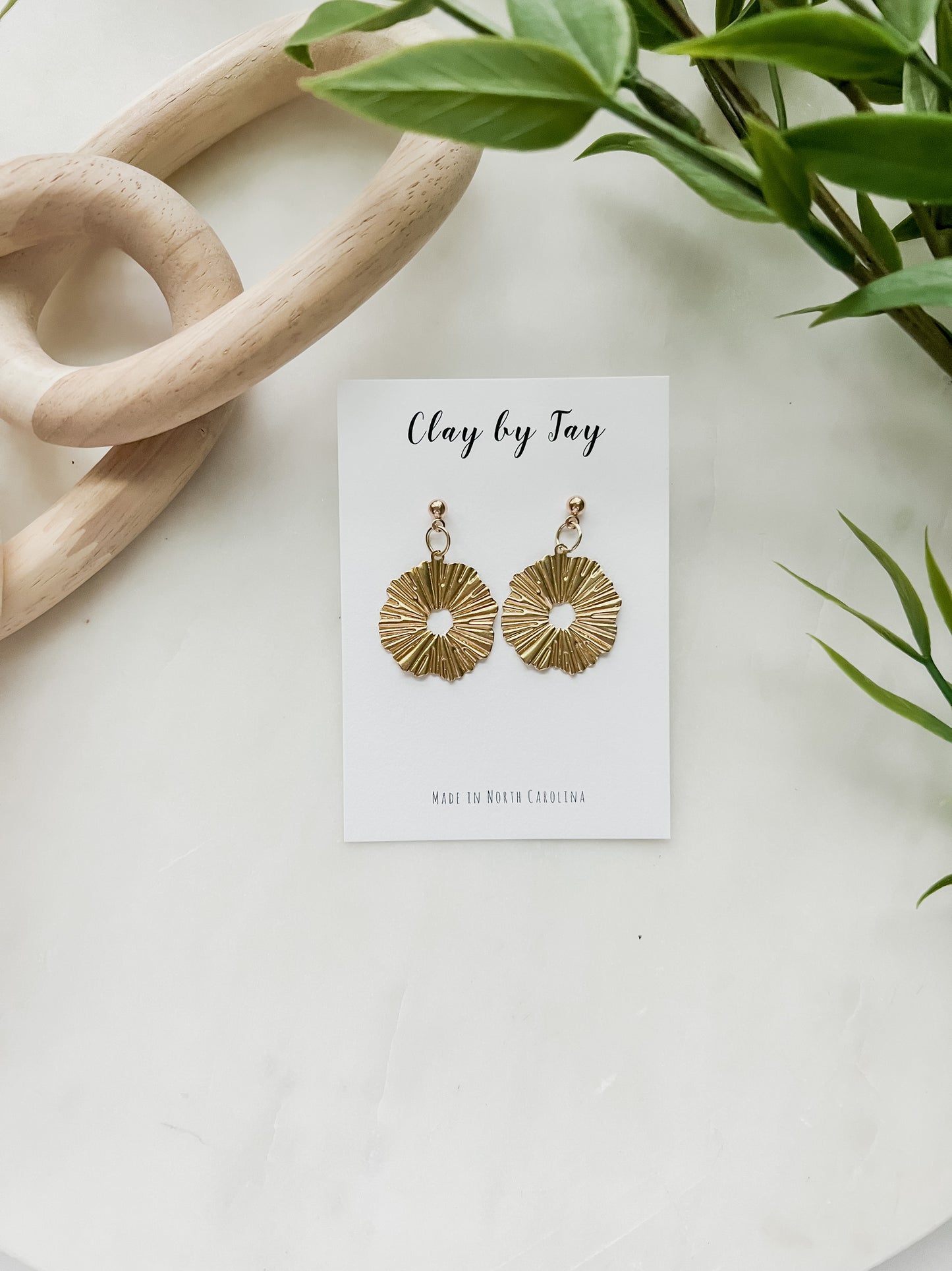 Ridged Circle Dangles