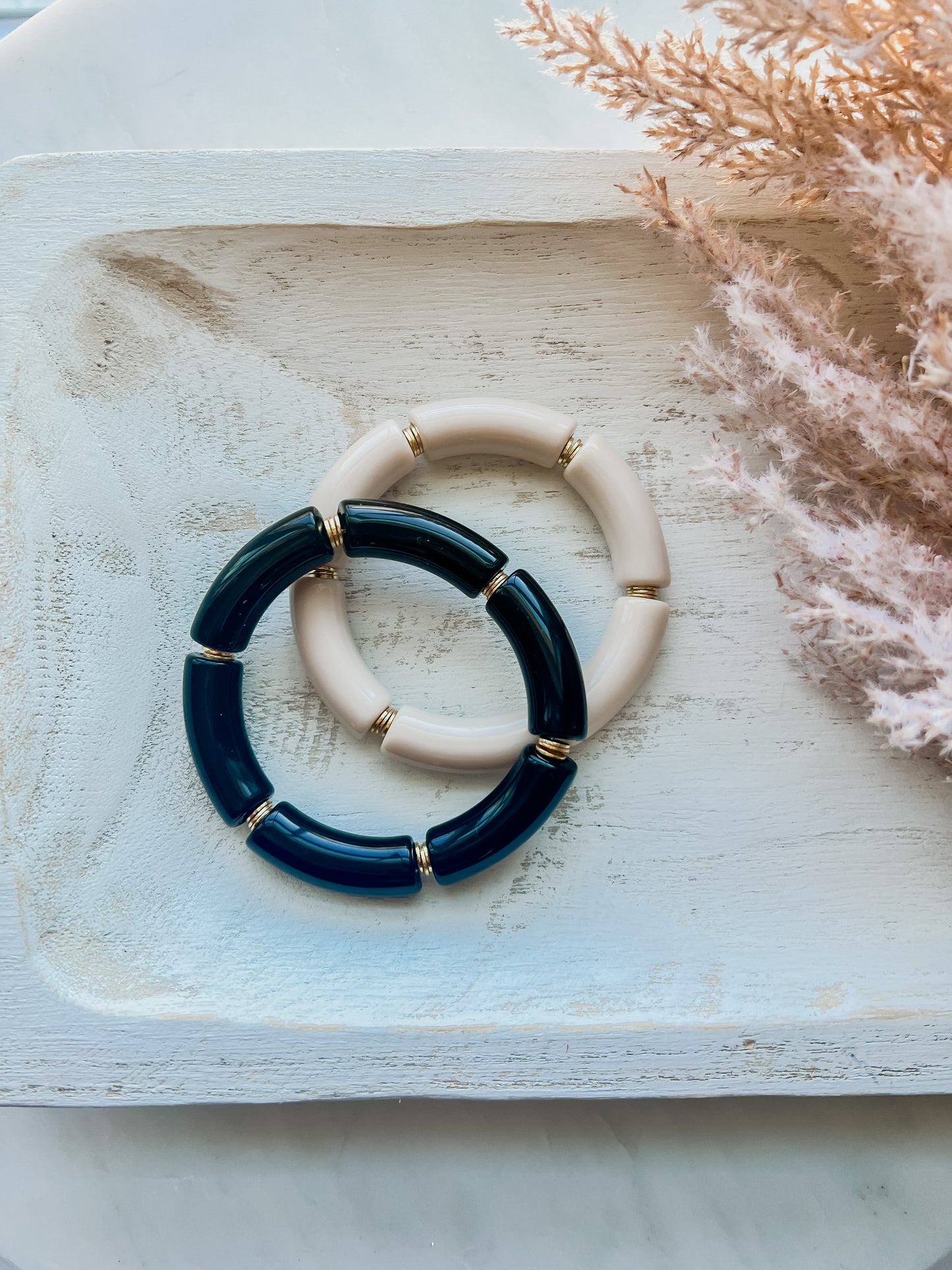 Black Beaded Bracelet (12mm)