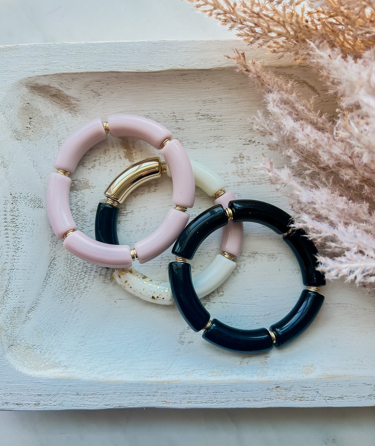 Light Pink Beaded Bracelet (12mm)