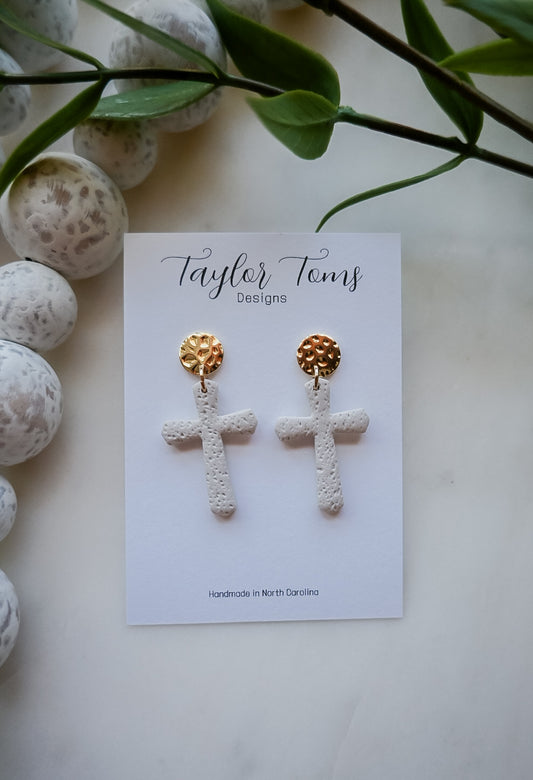 Tan Cross Dangles