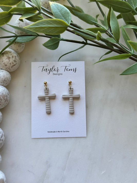 Tan Cross Dangles