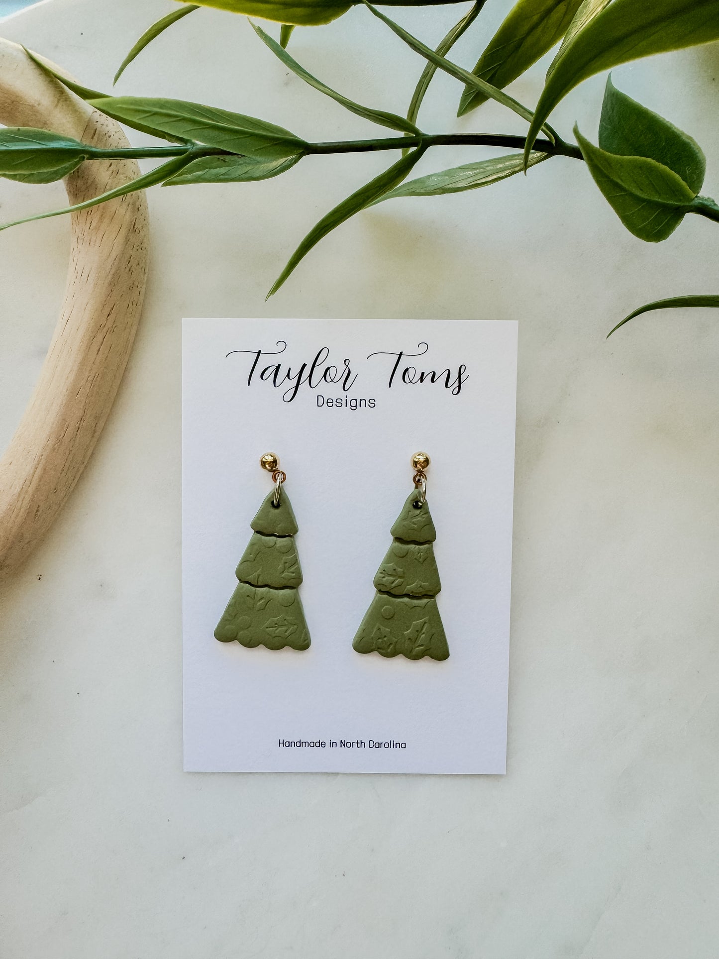 Green Christmas Tree Dangles