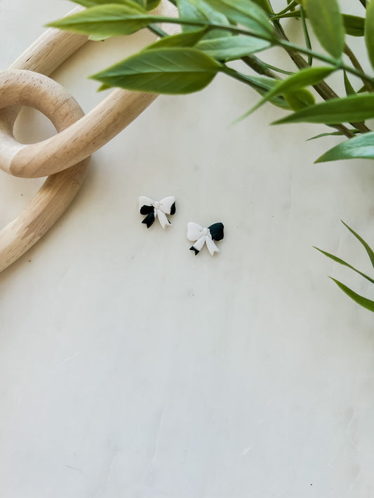 Cow Print Bow Studs